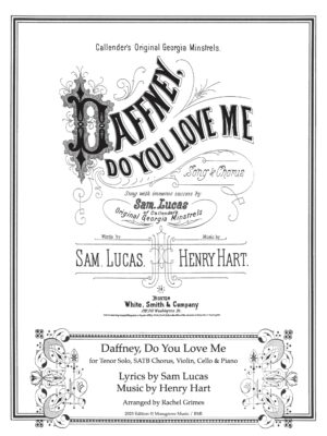 Henry Hart:  Daffney Do You Love Me for Tenor, violin, cello, piano & singers - PDF score + parts