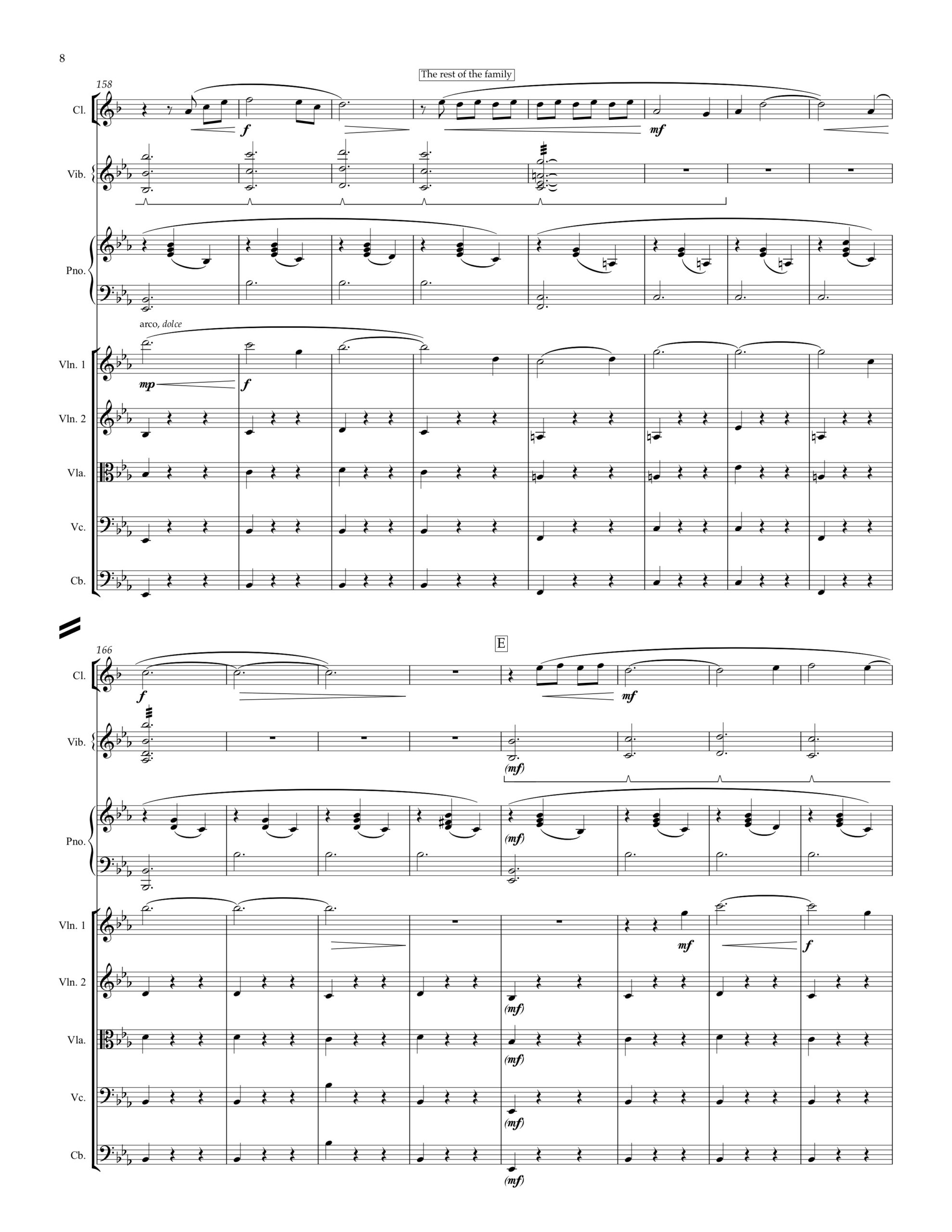 Marion County 1938: suite for Oboe, Clarinet, Vibraphone, Harp, Piano + Strings - PDF Score + Parts - Image 2