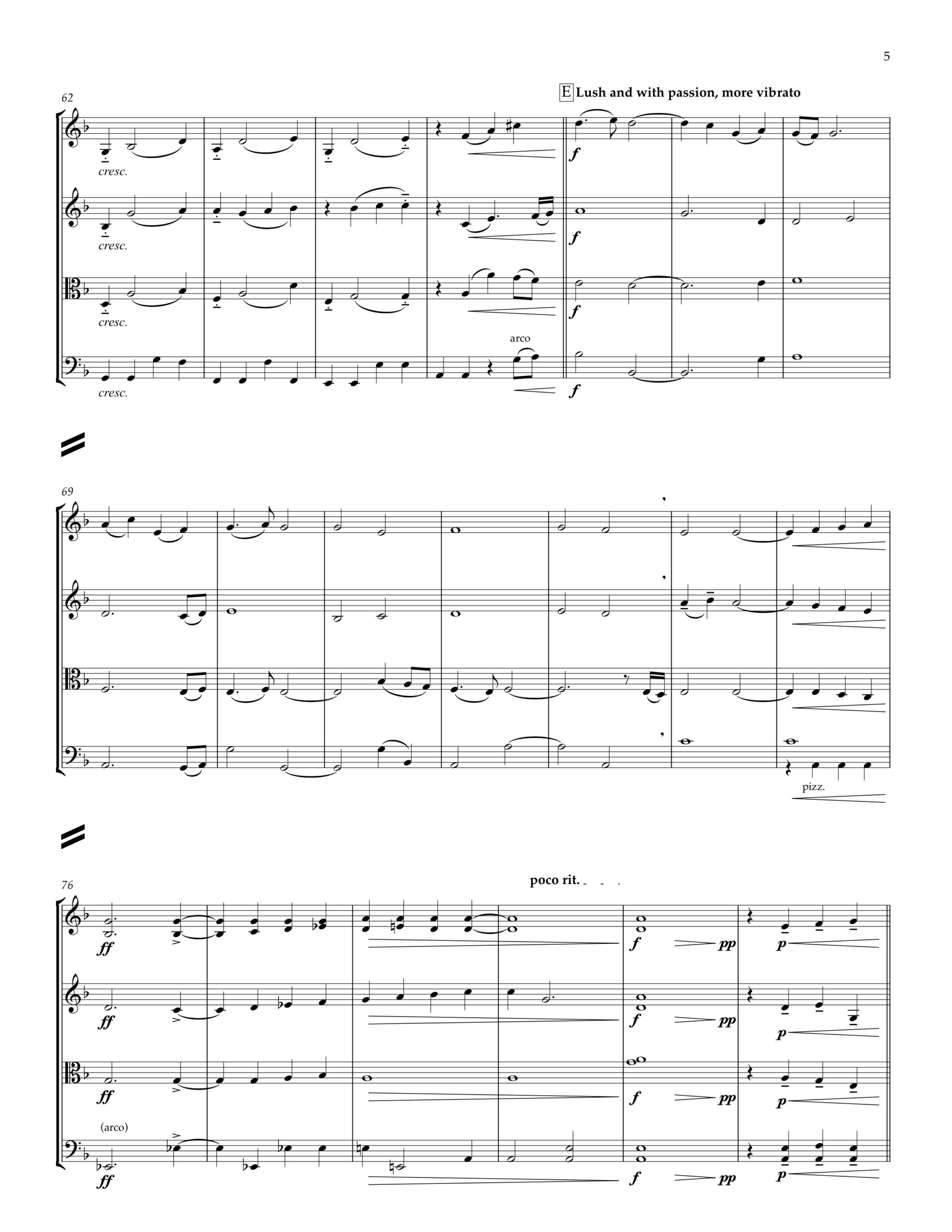 For the Next Time: for string quartet - PDF Score + Parts - Image 3
