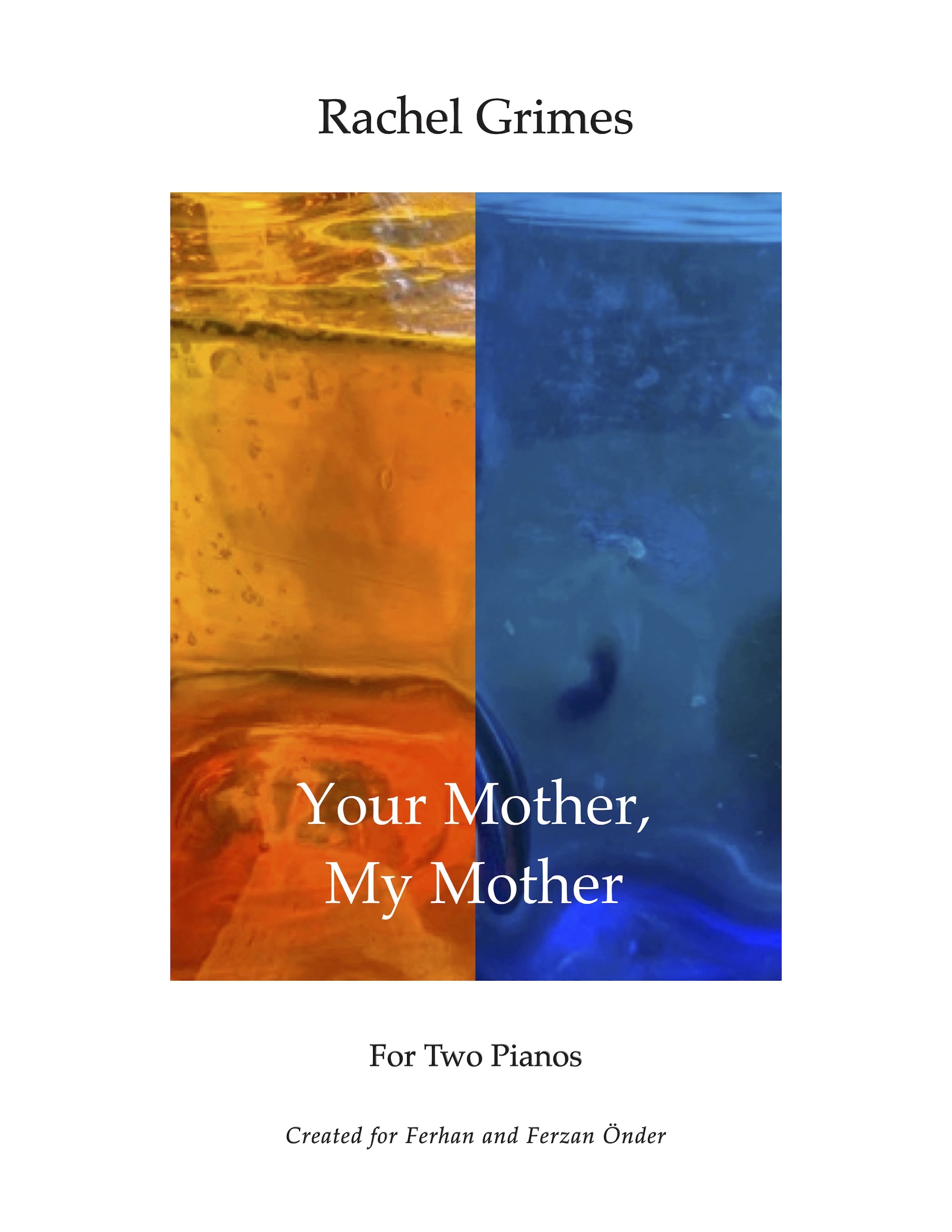 Your Mother, My Mother: for Two Pianos - PDF