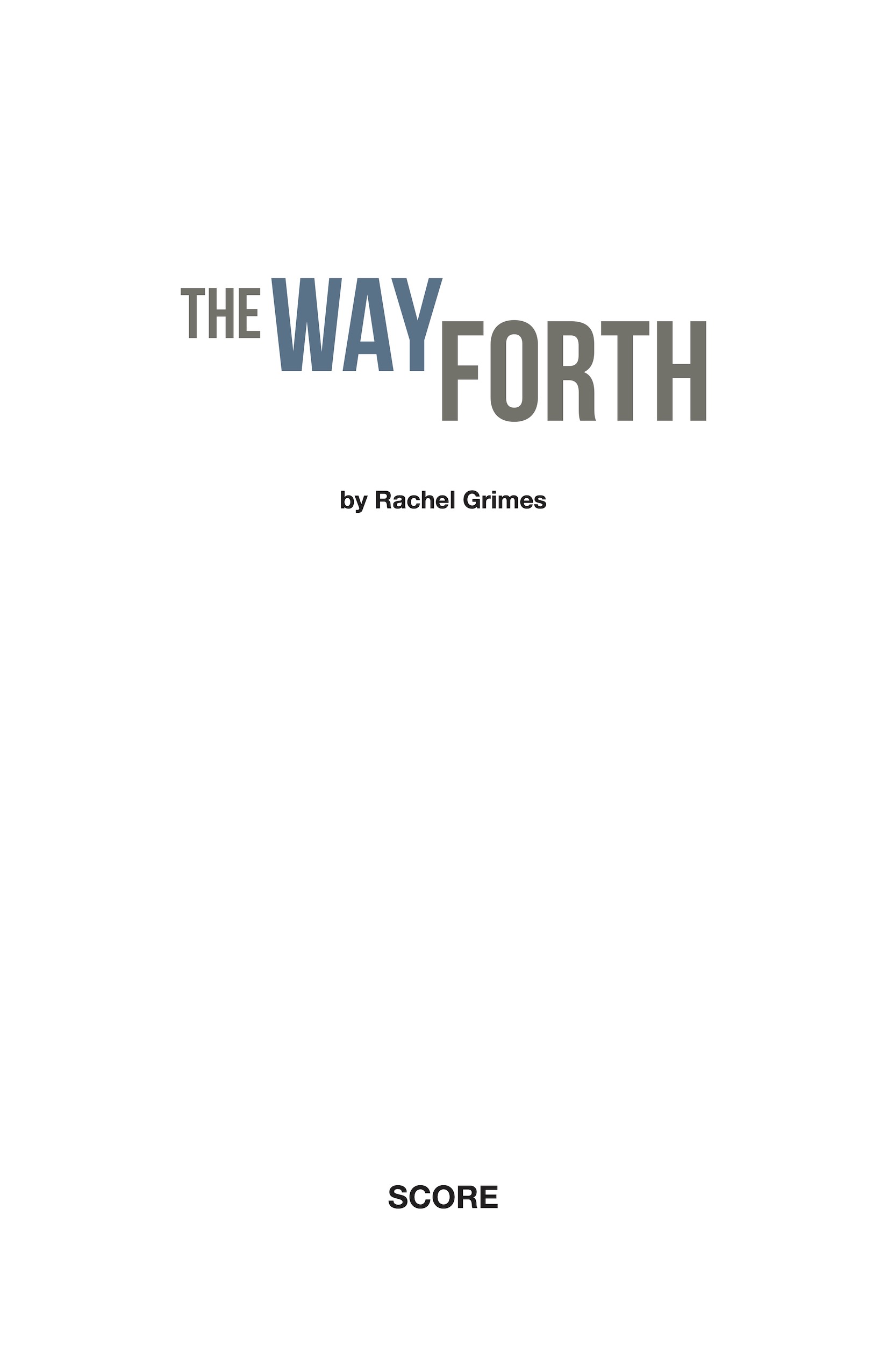 The Way Forth - Full Orchestra
