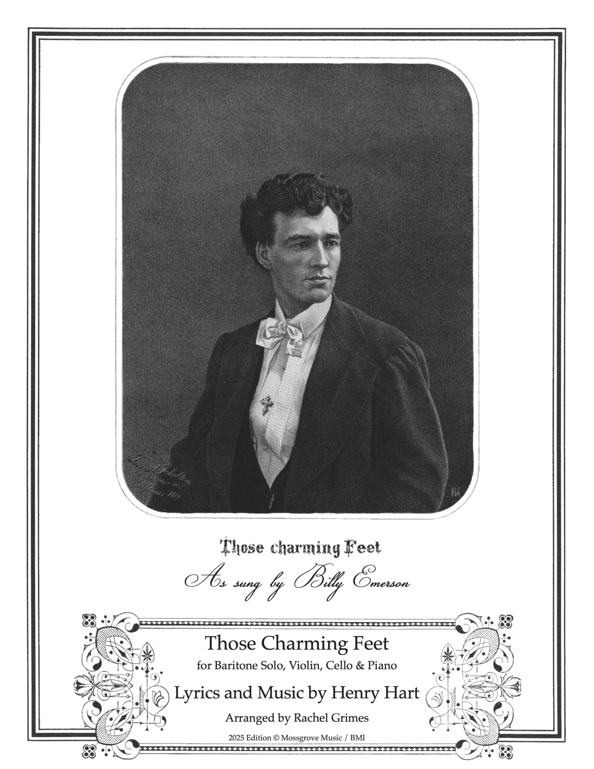Henry Hart: Those Charming Feet for Baritone, violin, cello, & piano - PDF score + parts
